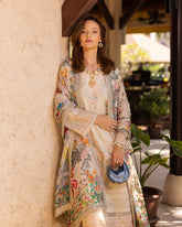 Unstitched 3-PC Embroidered Zinnia Luxury Lawn By Faiza Saqlain | Delilah